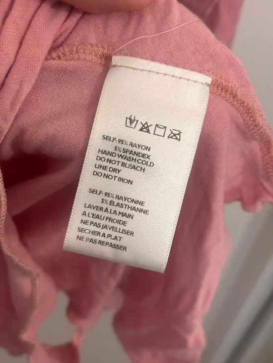 Urban Outfitters Pink Off-Shoulder Ruched Drawstring Crop Top - Picture 4 of 5